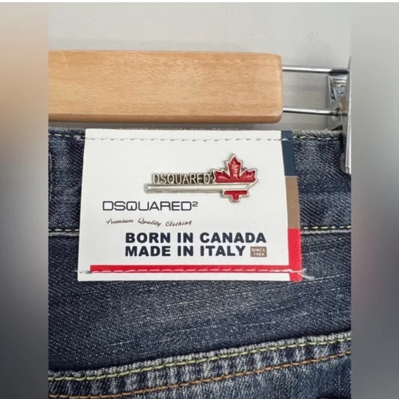 NWT - DSQUARED2 Size 29 Jeans Low Rise Blue White Y2K - Picture 10 of 13